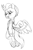 Size: 1293x1959 | Tagged: safe, artist:whydomenhavenipples, lightning dust, pegasus, pony, g4, bedroom eyes, clothes, female, flying, frog (hoof), lineart, looking at you, mare, monochrome, smiling, solo, underhoof