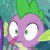 Size: 150x150 | Tagged: safe, edit, edited screencap, screencap, spike, dragon, g4, the crystalling, animated, blood, cropped, excited, gif, male, nosebleed, reaction image, shocked, shocked expression, shrunken pupils, solo, surprised, wide eyes