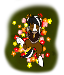 Size: 1200x1400 | Tagged: safe, artist:taletrotter, oc, oc only, oc:mellow mallow, earth pony, pony, clothes, content, digital art, feather, femboy, flower, flower patch, freckles, grass, happy, male, marshmallow, nap, poncho, simple background, sleeping, smiling, solo, transparent background