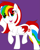 Size: 2289x2826 | Tagged: safe, artist:circuspaparazzi5678, oc, oc only, oc:google plus, pegasus, pony, base used, google plus logo, high res, multicolored hair, rainbow eyes, rainbow hair, repost, solo, without pride flag