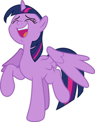 Size: 3199x4102 | Tagged: safe, artist:sollace, derpibooru exclusive, twilight sparkle, alicorn, pony, g4, memnagerie, spoiler:memnagerie, .svg available, cute, female, full body, laughing, princess, raised leg, show accurate, simple background, solo, spread wings, transparent background, twiabetes, twilight sparkle (alicorn), vector, wings