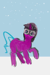 Size: 600x900 | Tagged: safe, oc, oc only, oc:lily glamerspear, pony, unicorn, fanfic:everyday life with guardsmares, 4chan, everyday life with guardsmares, female, goggles, guardsmare, helmet, incomplete, mare, royal guard, solo