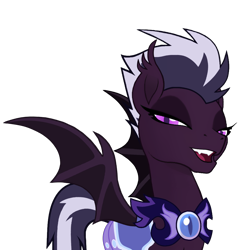 Size: 1000x1000 | Tagged: safe, edit, oc, oc only, oc:purity ebonshield, bat pony, pony, fanfic:everyday life with guardsmares, 4chan, armor, base used, everyday life with guardsmares, female, mare, night guard armor, simple background, solo, transparent background