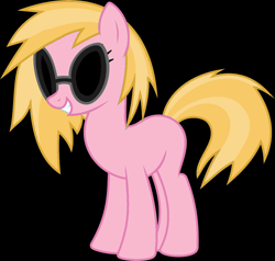 Size: 1076x1024 | Tagged: safe, oc, oc only, oc:shady, earth pony, pony, adult blank flank, blind, solo, sunglasses