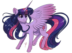 Size: 2528x1862 | Tagged: safe, artist:tillie-tmb, twilight sparkle, alicorn, pony, g4, female, simple background, solo, transparent background, twilight sparkle (alicorn)