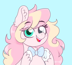 Size: 2480x2244 | Tagged: safe, alternate version, artist:ninnydraws, oc, oc only, oc:ninny, pegasus, pony, blushing, bowtie, bust, cute, heterochromia, high res, looking at you, ocbetes, smiling, solo, vector