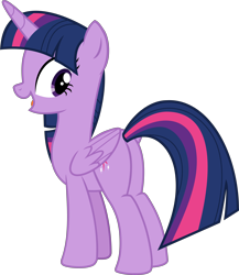 Size: 8080x9318 | Tagged: safe, artist:alandssparkle, twilight sparkle, alicorn, pony, a horse shoe-in, g4, absurd resolution, butt, female, looking back, mare, plot, simple background, solo, transparent background, twibutt, twilight sparkle (alicorn), vector