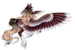 Size: 2688x1800 | Tagged: safe, artist:ohhoneybee, oc, oc only, oc:zoe, pegasus, pony, colored wings, female, mare, multicolored wings, simple background, solo, transparent background, wings