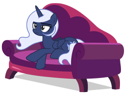 Size: 11937x9000 | Tagged: safe, artist:estories, oc, oc only, oc:holly, alicorn, pony, g4, absurd resolution, couch, female, mare, simple background, solo, transparent background