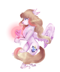Size: 908x1088 | Tagged: safe, artist:angelic-shield, oc, oc only, oc:angelic shield, pegasus, pony, blood, crying, cutie mark, female, heart, mare, pegasus oc, shading practice, solo, wings