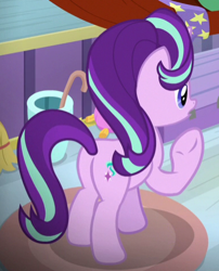 Size: 385x477 | Tagged: safe, screencap, starlight glimmer, pony, a horse shoe-in, g4, butt, cropped, female, plot, solo