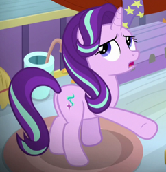 Size: 443x458 | Tagged: safe, screencap, starlight glimmer, pony, a horse shoe-in, g4, butt, cropped, female, plot, solo