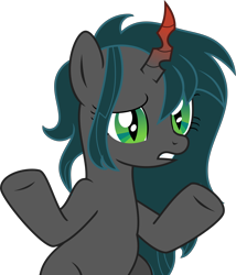 Size: 7188x8390 | Tagged: safe, artist:shootingstarsentry, oc, oc only, oc:nightshade (digimonlover101), changepony, hybrid, absurd resolution, interspecies offspring, offspring, parent:king sombra, parent:queen chrysalis, parents:chrysombra, simple background, solo, transparent background, vector