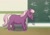 Size: 1280x897 | Tagged: safe, artist:haretrinity, cheerilee, earth pony, pony, shetland pony, g4, adult blank flank, chalk, chalkboard, female, headcanon in the description, hoers, mare, missing cutie mark, mouth hold, realistic, solo