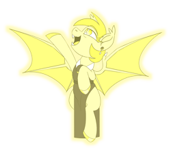 Size: 2000x1800 | Tagged: safe, artist:taaffeiite, derpibooru exclusive, oc, oc only, oc:mary, bat pony, pony, bat pony oc, bat wings, clothes, commission, ear piercing, earring, female, glowing, jewelry, mare, piercing, simple background, solo, transparent background, wings