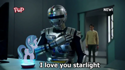 Size: 1274x714 | Tagged: safe, edit, edited screencap, screencap, starlight glimmer, g4, barely pony related, captain chaku, namesake, pop, pop (tv channel), power rangers, power rangers beast morphers, space sheriff gavan, spoilers for another series