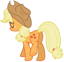 Size: 1280x1239 | Tagged: safe, artist:estories, applejack, earth pony, pony, g4, female, simple background, solo, transparent background, vector