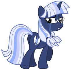 Size: 6932x6705 | Tagged: safe, artist:estories, oc, oc only, oc:silverlay, original species, pony, umbra pony, unicorn, g4, absurd resolution, crying, female, mare, simple background, solo, transparent background