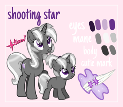 Size: 694x600 | Tagged: safe, artist:pony spark team, oc, oc:shooting star, pony, unicorn, cutie mark, female, filly, standing