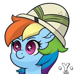 Size: 1980x1980 | Tagged: safe, artist:yelowcrom, rainbow dash, pegasus, pony, g4, atg 2020, cute, dashabetes, female, mare, newbie artist training grounds, simple background, solo, starry eyes, white background, wingding eyes