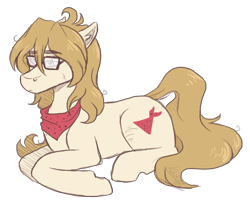 Size: 1700x1400 | Tagged: safe, artist:monnarcha, oc, oc only, oc:cocodrillo, pony, glasses, prone, simple background, solo, transparent background