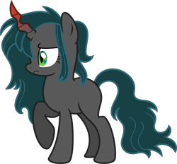 Size: 7138x6637 | Tagged: safe, artist:shootingstarsentry, oc, oc only, oc:nightshade (digimonlover101), changepony, hybrid, absurd resolution, interspecies offspring, offspring, parent:king sombra, parent:queen chrysalis, parents:chrysombra, simple background, solo, transparent background