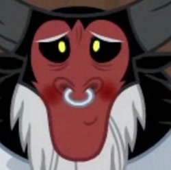 Size: 640x636 | Tagged: safe, edit, edited screencap, editor:whistle blossom, screencap, lord tirek, centaur, frenemies (episode), g4, blushing, cropped, cute, inverted mouth, male, shy, smiling, solo, tirebetes