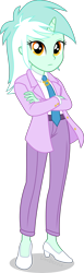 Size: 1385x4500 | Tagged: safe, artist:limedazzle, lyra heartstrings, equestria girls, g4, clothes, female, high heels, horn, jacket, necktie, pants, shoes, show accurate, simple background, solo, suit, transparent background