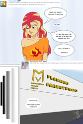 Size: 1000x1500 | Tagged: safe, artist:deltalima, sunset shimmer, comic:dickhead shimmer 2, equestria girls, g4, comic, dialogue, offscreen character, planned parenthood