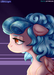 Size: 2184x3000 | Tagged: safe, artist:jeffapegas, artist:lilith1light, cozy glow, pegasus, pony, g4, base used, crying, female, filly, floppy ears, foal, freckles, high res, sad, solo