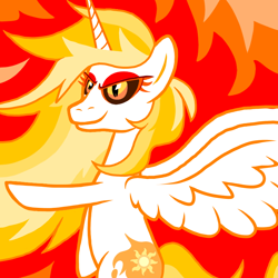 Size: 800x800 | Tagged: safe, artist:php185, daybreaker, alicorn, pony, g4, burning, female, fire, solo