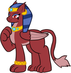 Size: 481x493 | Tagged: safe, artist:notorious dogfight, oc, oc only, oc:ibis, sphinx, fanfic:mythic dawn, fanfic art, simple background, solo, transparent background