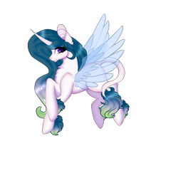 Size: 2000x2000 | Tagged: safe, artist:cakeshake22, oc, oc only, oc:nymphalia, changeling, classical unicorn, hybrid, pony, unicorn, cloven hooves, high res, horn, leonine tail, multicolored hair, simple background, solo, transparent background, unshorn fetlocks