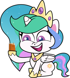 Size: 3568x3975 | Tagged: safe, artist:shootingstarsentry, princess celestia, alicorn, pony, g4.5, my little pony: pony life, princess probz, female, high res, simple background, solo, that was fast, transparent background, vector