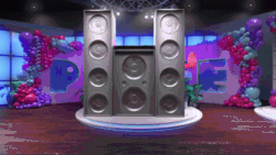 Size: 800x450 | Tagged: safe, screencap, dj pon-3, vinyl scratch, pegasus, pony, g4, hello pinkie pie, 3d, absurd file size, absurd gif size, animated, dance with pinkie pie and dj pon-3, disc jockey, dj booth, dj table, female, gif, headphones, raised hooves, record, solo, speaker, sunglasses