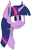 Size: 1470x2379 | Tagged: safe, artist:skylarpalette, twilight sparkle, pony, unicorn, g4, big ears, bust, ear fluff, female, fluffy, horn, mare, purple, simple background, simple shading, smiling, solo, transparent background, unicorn twilight