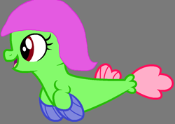 Size: 870x617 | Tagged: dead source, safe, artist:exterminator2003, oc, oc only, oc:bubble gum, merpony, solo