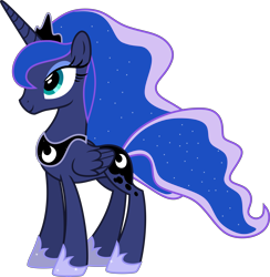 Size: 8000x8188 | Tagged: safe, artist:n0kkun, princess luna, alicorn, pony, g4, crown, female, hoof shoes, jewelry, mare, regalia, simple background, solo, transparent background, vector
