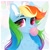 Size: 1900x1900 | Tagged: safe, artist:vird-gi, rainbow dash, pegasus, pony, g4, bubblegum, cheek fluff, chest fluff, cute, dashabetes, ear fluff, female, food, gum, leg fluff, looking at you, mare, simple background, solo, white background, zoom layer