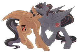 Size: 5508x3696 | Tagged: safe, alternate version, artist:amazing-artsong, oc, oc only, oc:antares, oc:artsong, pegasus, pony, absurd resolution, female, male, mare, simple background, stallion, transparent background