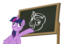 Size: 1219x851 | Tagged: safe, artist:sollace, derpibooru exclusive, party favor, twilight sparkle, alicorn, pony, g4, my little pony: friendship is magic, the hooffields and mccolts, .svg available, caption, chalkboard, derp, drawing, exploitable meme, female, i didn't listen, image macro, mare, meme, pointing, show accurate, simple background, solo, svg, text, transparent background, twilight sparkle (alicorn), vector