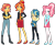 Size: 2251x1863 | Tagged: safe, artist:whalepornoz, sunset shimmer, oc, oc:shimmer shine, oc:skyshimmer, equestria girls, g4, alternate hairstyle, geode of empathy, human sunset, magical geodes, offspring, older sunset shimmer, parent:flash sentry, parent:sunset shimmer, parents:flashimmer, short hair