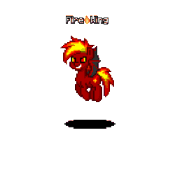 Size: 400x400 | Tagged: safe, oc, oc only, oc:fire wing, dracony, pony, pony town, animated, male, pixel art, pony dragon hybrid oc, simple background, sprite, transparent background