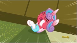 Size: 1024x575 | Tagged: safe, screencap, princess flurry heart, alicorn, pony, a flurry of emotions, g4, angry, angry baby, baby, baby alicorn, baby flurry heart, baby pony, cloth diaper, diaper, eyes tightly closed, female, filly, flailing, fury heart, infant, kicking, light pink cloth diaper, light pink diaper, red face, safety pin, screaming, tantrum, temper tantrum