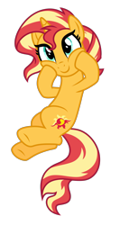 Size: 2000x3750 | Tagged: safe, artist:oyks, sunset shimmer, pony, unicorn, g4, cheek squish, cute, female, high res, shimmerbetes, solo, squishy cheeks, vector