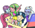 Size: 1474x1200 | Tagged: safe, artist:doraair, artist:kb-gamerartist, indigo zap, lemon zest, sour sweet, sugarcoat, sunny flare, equestria girls, g4, i'm on a yacht, my little pony equestria girls: better together, adoraflare, base used, belt, bisexual pride flag, clothes, cute, demisexual, demisexual pride flag, eyes closed, eyeshadow, face paint, female, freckles, genderfluid, genderfluid pride flag, glasses, goggles, grin, headband, headphones, hug, jacket, lesbian pride flag, makeup, nail polish, nonbinary, nonbinary pride flag, pansexual, pansexual pride flag, peace sign, phone, pi, pointing, polyamory, polyamory pride flag, pride, pride flag, pride month, selfie, shadow five, shirt, shorts, simple background, skirt, smiling, sourbetes, sugarcute, sweater, t-shirt, tank top, transparent background, zapabetes, zestabetes