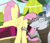 Size: 1016x882 | Tagged: safe, edit, edited screencap, screencap, fluttershy, pegasus, pony, wolf, anthro, filli vanilli, g4, my little pony: friendship is magic, butt, cropped, female, flutterbutt, glasses, kipo and the age of wonderbeasts, newton wolf, plot, rear view, tent