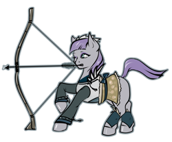 Size: 3516x2916 | Tagged: safe, artist:leastways, derpibooru exclusive, maud pie, earth pony, pony, g4, archery, arrow, bowl, crossover, female, fire emblem, fire emblem fates, high res, mare, requested art, setsuna (fire emblem), simple background, sketch, solo, transparent background