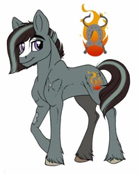 Size: 800x998 | Tagged: safe, artist:celestial-rainstorm, oc, oc only, oc:iron forge, earth pony, pony, blaze (coat marking), coat markings, cutie mark, facial markings, male, offspring, parent:marble pie, parent:trouble shoes, parents:marbleshoes, scar, simple background, solo, stallion, white background