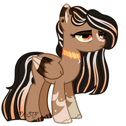 Size: 2500x2500 | Tagged: safe, artist:mint-light, oc, oc only, pegasus, pony, bedroom eyes, choker, eyelashes, frown, high res, hoof polish, pegasus oc, simple background, solo, text, transparent background, wings